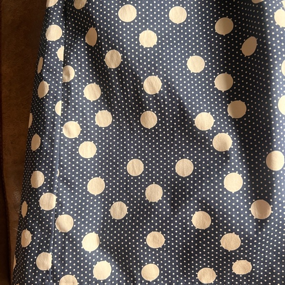 The Limited sz 2 navy blue/cream polka dot strapless dress! Vintage petite - Picture 5 of 16